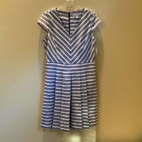 Shelby & Palmer Dresses & Skirts - Navy Blue and White Strip Dress